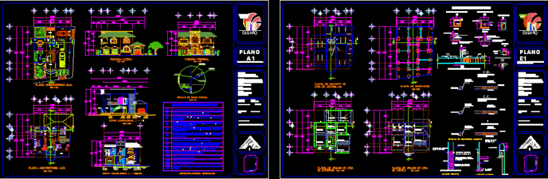 Family Housing Project In Poza Rica, Ver DWG Full Project for AutoCAD