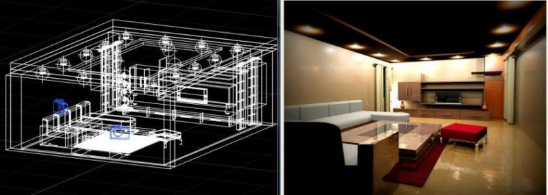 Family Room 3D DWG Model for AutoCAD
