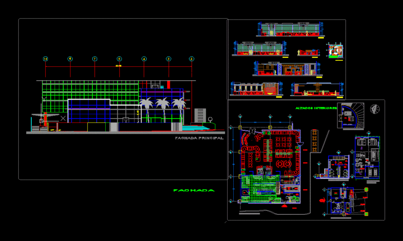 Fancy Restaurant DWG Elevation for AutoCAD
