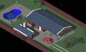 Farm House 3D DWG Model for AutoCAD