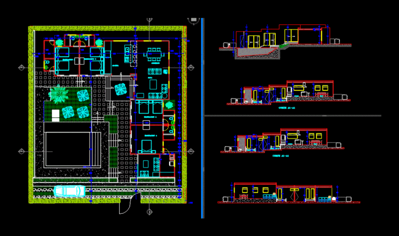Farm House GuadÚAs DWG Block for AutoCAD
