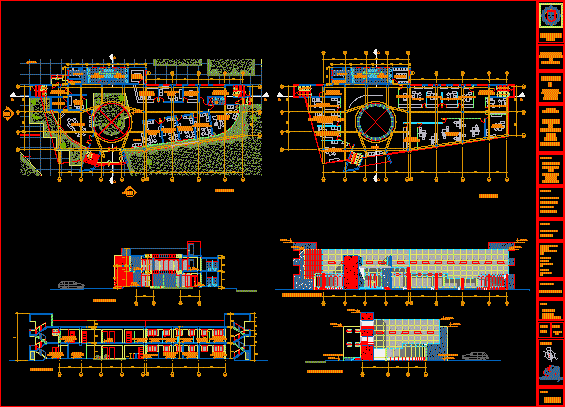 Farming Research Center DWG Section for AutoCAD â€