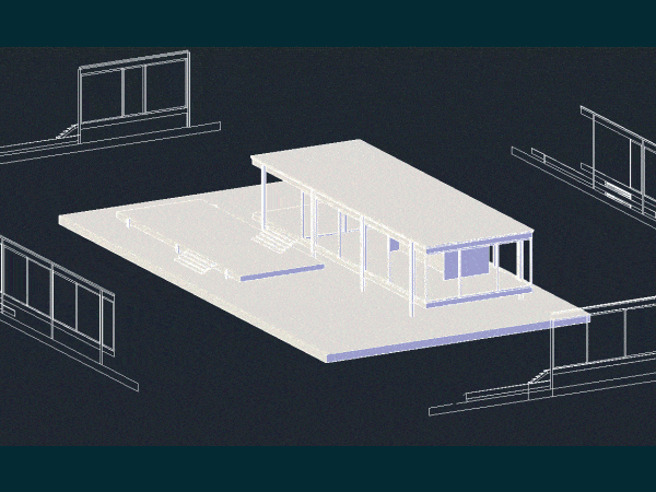 Farnsworth House - Mies Van Der Rohe DWG Block for AutoCAD • Designs CAD