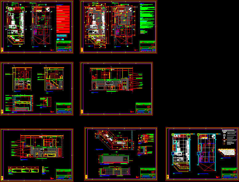 Fast Foof Type Restaurant DWG Full Project for AutoCAD ... electrical plan maker 
