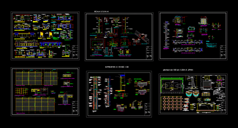 Ferre Diego School DWG Section for AutoCAD