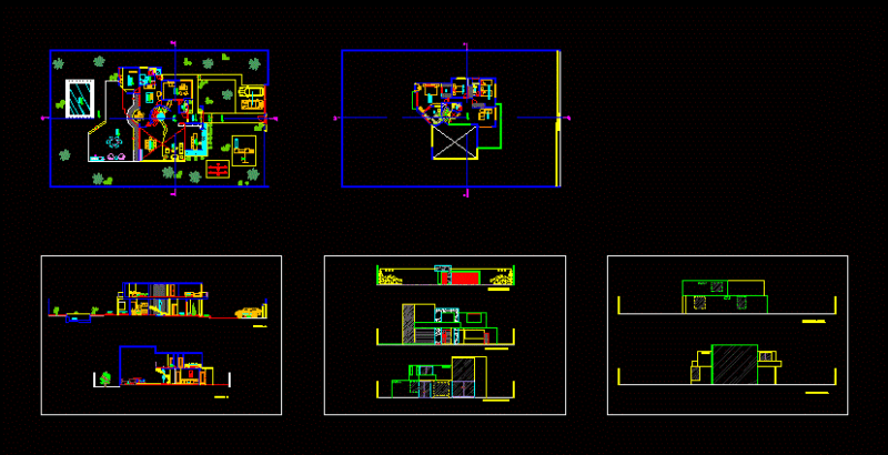 Field Housing DWG Section for AutoCAD