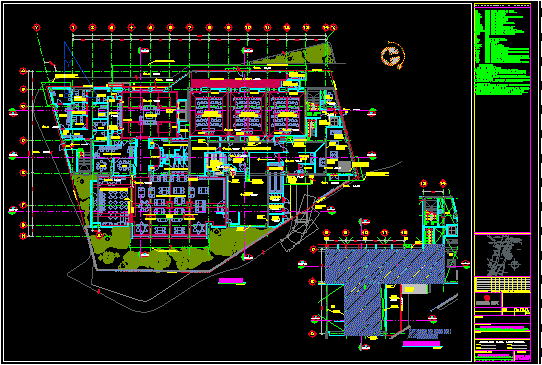 Convention Center With Floor Plans 2D DWG Design Plan for 