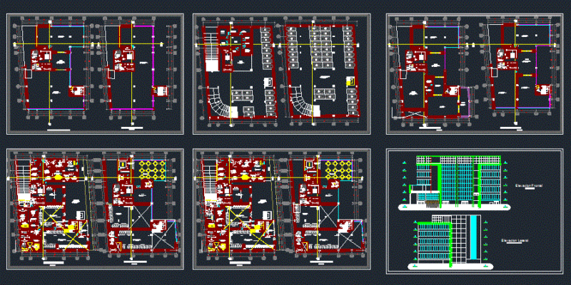 Financial Center DWG Block for AutoCAD