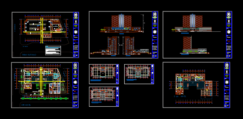 Financial Center DWG Block for AutoCAD