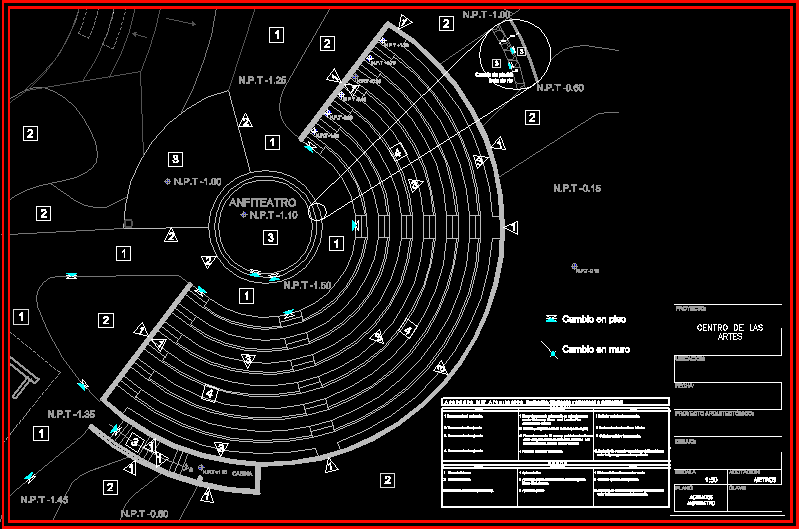 Finishes Plan Amphitheatre DWG Plan for AutoCAD • Designs CAD
