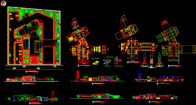 Fire Station DWG Plan for AutoCAD