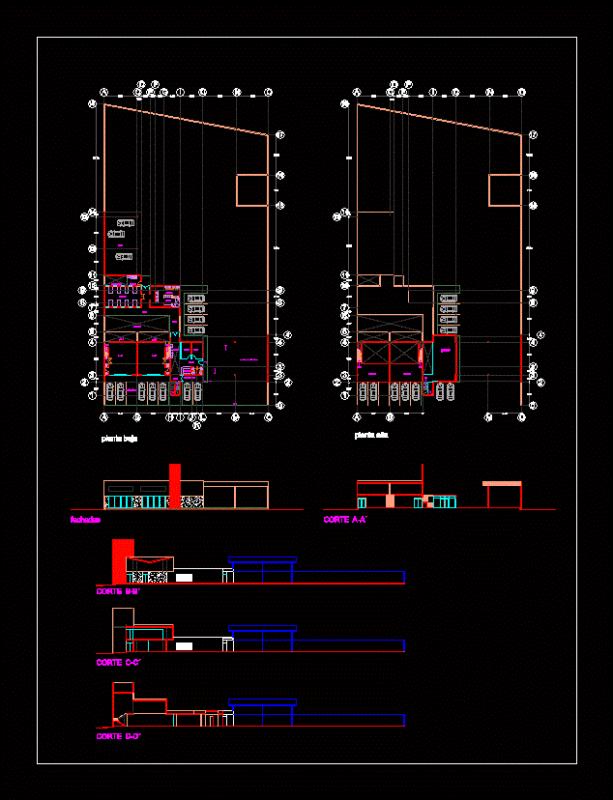 Fire Station DWG Plan for AutoCAD