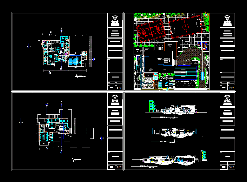 Fire Station DWG Plan for AutoCAD