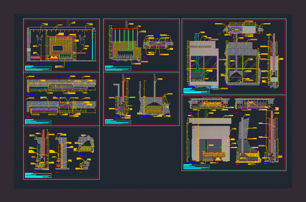 Fireplace DWG Block for AutoCAD