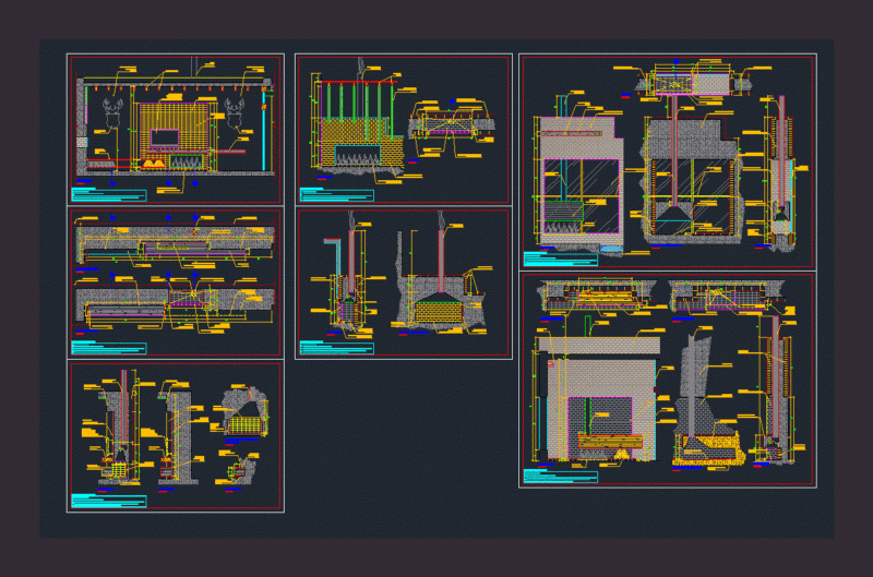 Fireplace DWG Block for AutoCAD