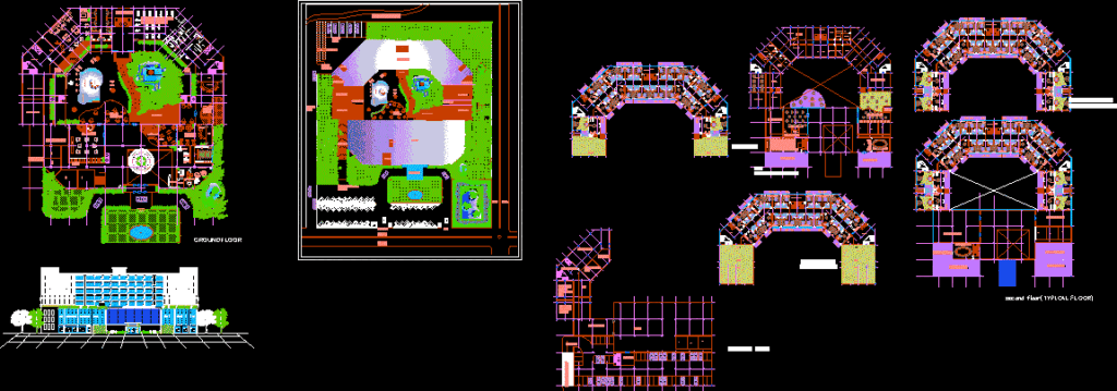 Five Star Hotel DWG Block for AutoCAD
