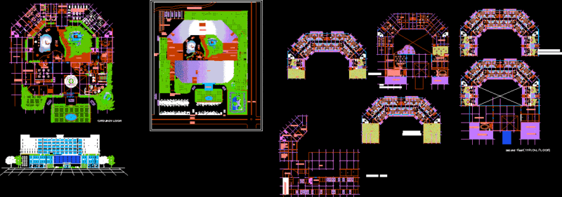 Five Star Hotel DWG Block for AutoCAD