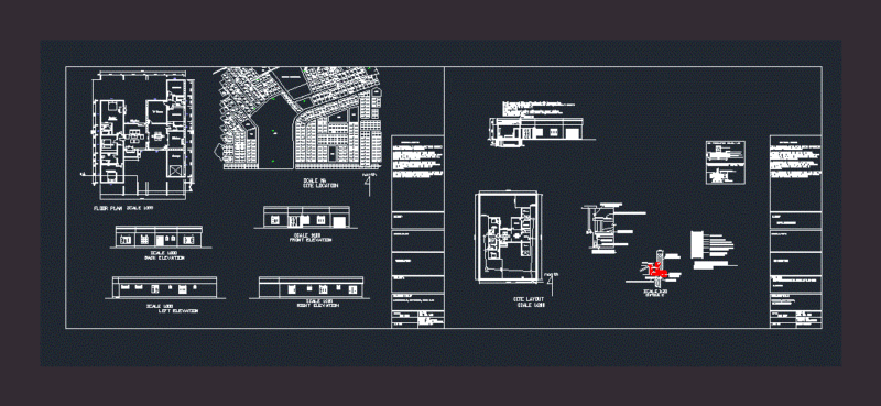 Flat Roof House DWG Block for AutoCAD