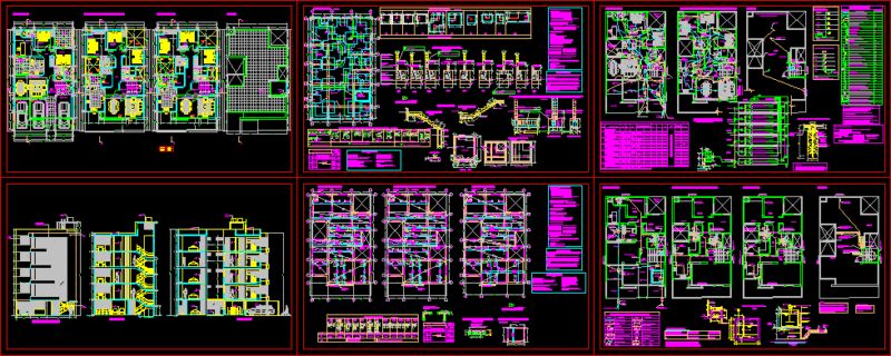 Flowers Apartment Building DWG Section for AutoCAD