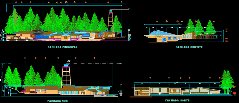 Forest Center DWG Block for AutoCAD