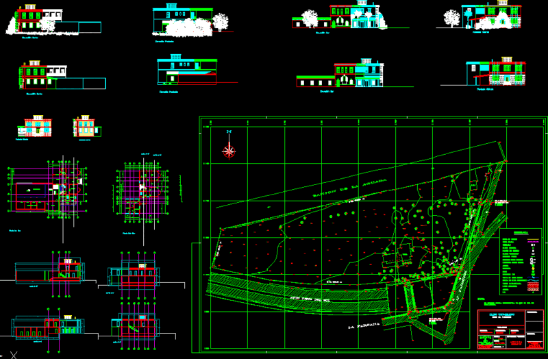 Foundation Las Rosas DWG Section for AutoCAD