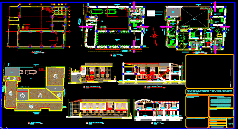 Four Bedrooms House – Ampliation DWG Block for AutoCAD