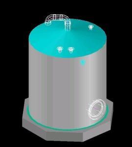 Frp Tank DWG Block for AutoCAD