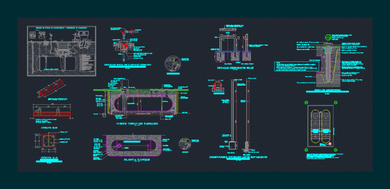 Fuel Tanks Installation Detail DWG Detail for AutoCAD