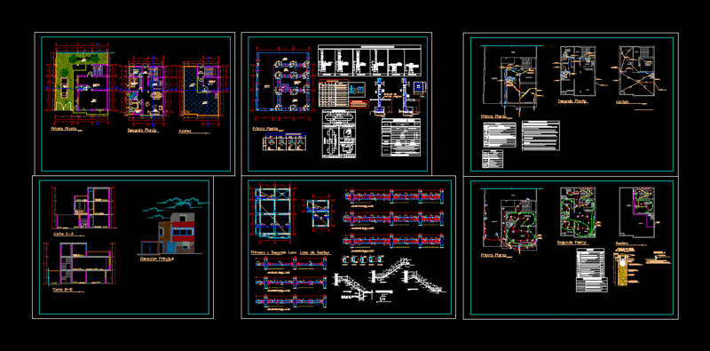Full Trade Detached House DWG Plan for AutoCAD