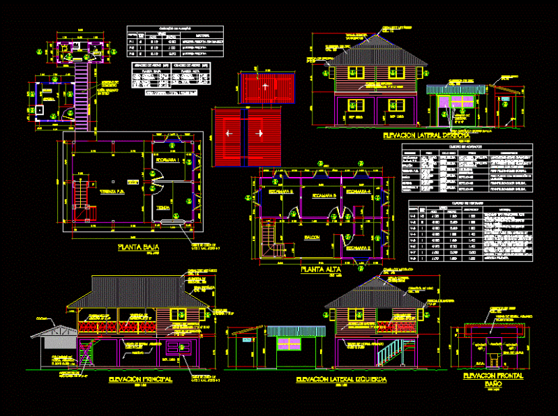 Full Wooden House DWG Block for AutoCAD