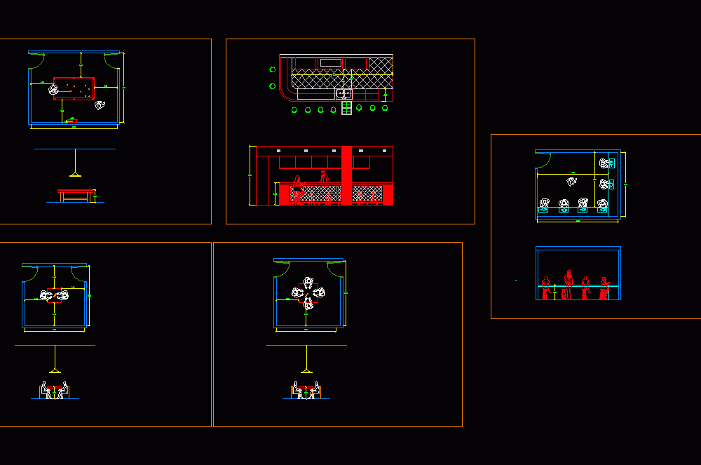 Game Room  Detail 2D DWG  Design Section for AutoCAD  