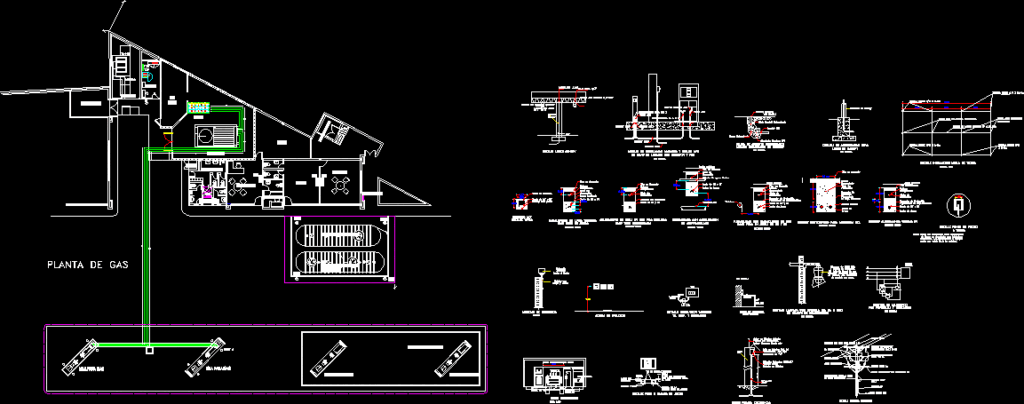 Gas Station DWG Block for AutoCAD