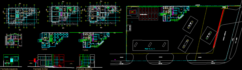 Gas Station DWG Section for AutoCAD