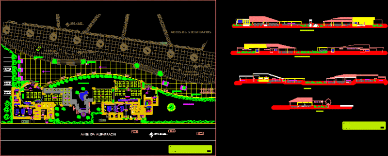 Gastronomic Center DWG Section for AutoCAD