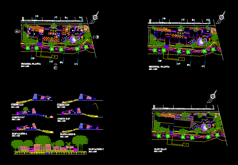 Gourmet Center DWG Plan for AutoCAD