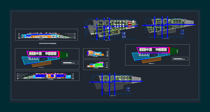 Gourmet Center DWG Section for AutoCAD