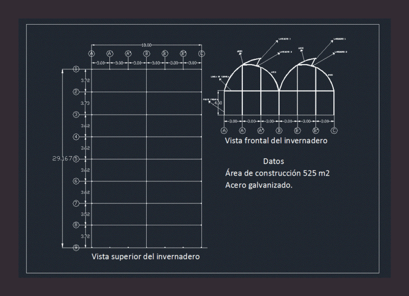 Greenhouse 2D DWG Block for AutoCAD
