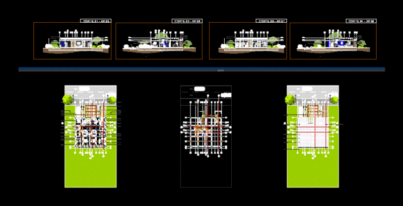 Ground Floor Apartment DWG Section for AutoCAD
