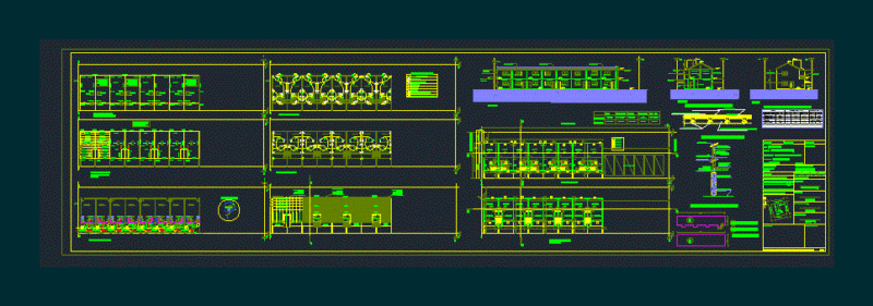 Group Habilitation Eight Units DWG Plan for AutoCAD