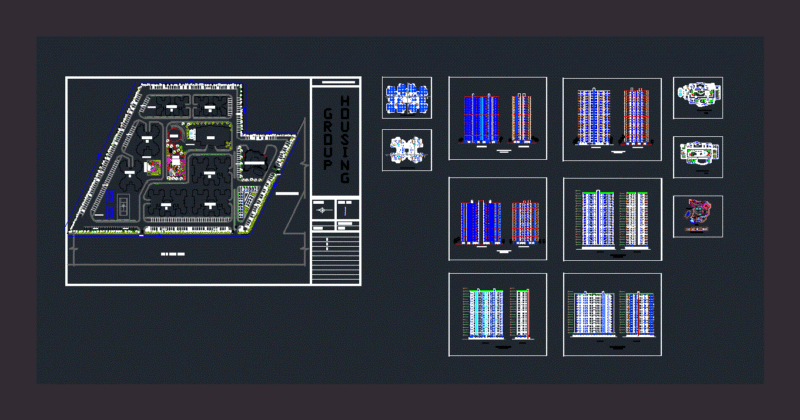 Group Housing DWG Full Project for AutoCAD