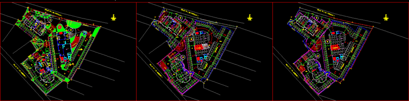 Group Of Residential Buildings DWG Plan for AutoCAD