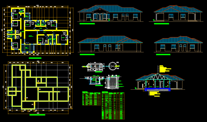Guest – House DWG Section for AutoCAD