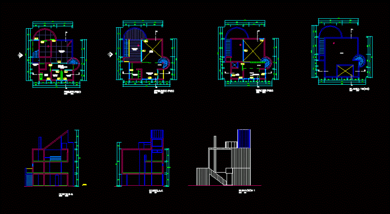 Gwathmey House DWG Block for AutoCAD