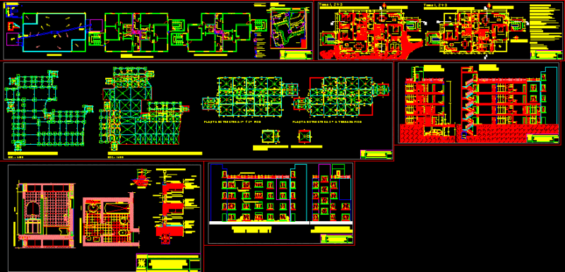 Habitational Complex DWG Block for AutoCAD