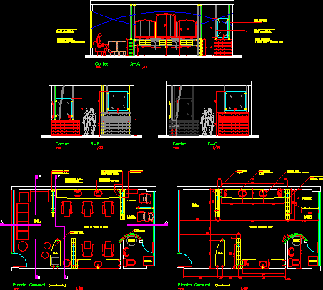 Hairdressing Salon DWG Section for AutoCAD • Designs CAD