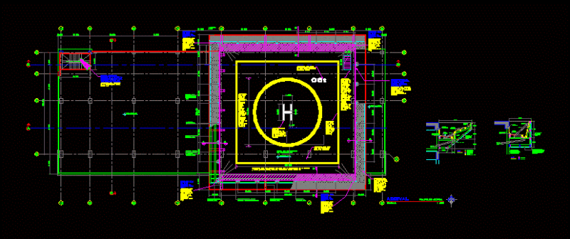 Heliport DWG Block for AutoCAD
