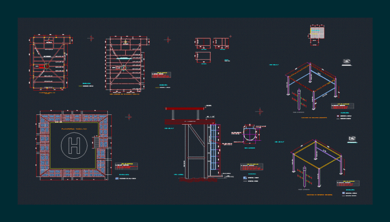 Heliport DWG Detail for AutoCAD