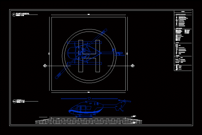 Heliport DWG Detail for AutoCAD