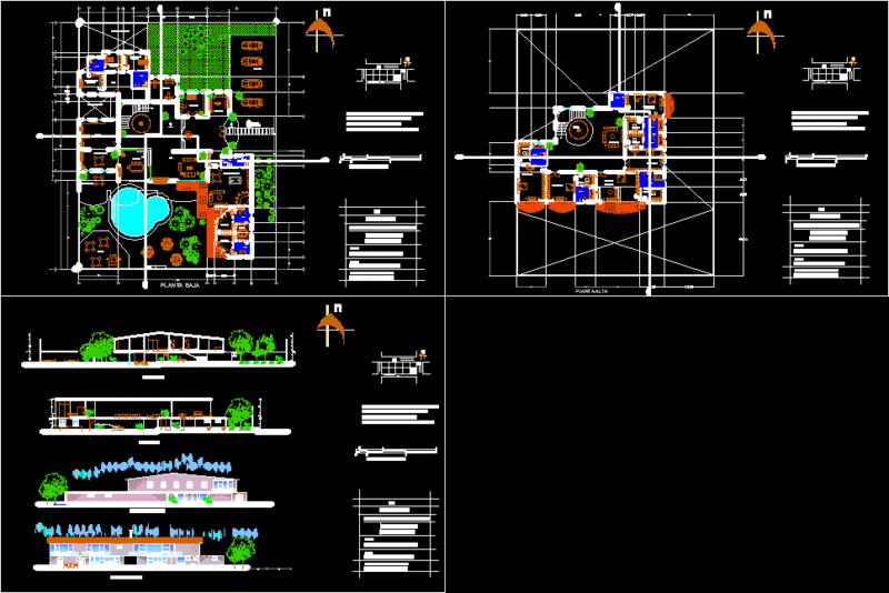 High Residencial Housing4 0x50 DWG Section for AutoCAD