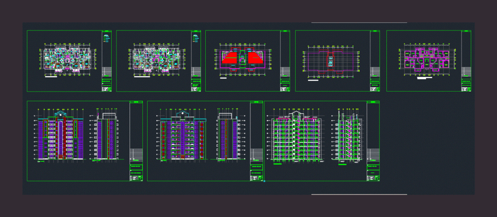 High Rise Residential Building DWG Block for AutoCAD